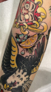 Neo Traditional Lemon and Flower
